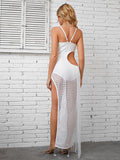 Black V Neck Long Bodycon Dress