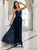 Navy A line Party Dress