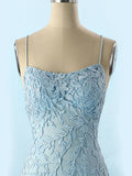 Mermaid Light Blue Prom Dress Long Evening Dress